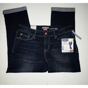 Levi’s Denizen cropped jeans size 8 dark wash NWT